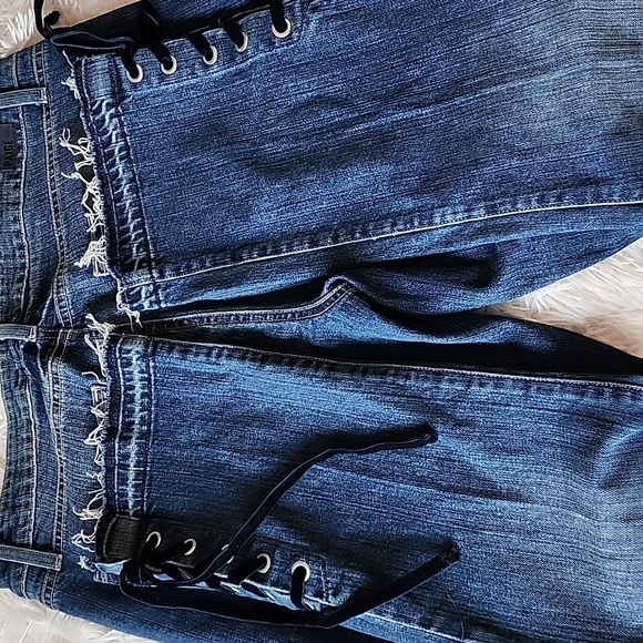 PAIGE Blue Jacqueline Straight Ankl Lace Jeans Brand New - Picture 8 of 15